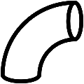 Pipe Elbow 2 Vector SVG Line Icon