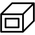 Rectangular Tube Vector SVG Line Icon