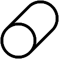 Round Bar Steel Vector SVG Line Icon