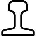 Steel Rail Vector SVG Line Icon
