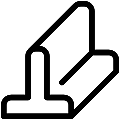 T Beam Steel Vector SVG Line Icon