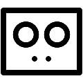 UI 2 Burner Hob Vector SVG Line Icon