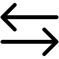 UI 2 Way Arrows Vector SVG Icon