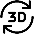 UI 3D Rotation Vector SVG Icon
