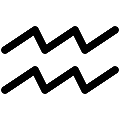 UI Aquarius Astrology Vector SVG Line Icon