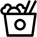 UI Asian Food Vector SVG Line Icon