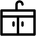 UI Bathroom Cabinet Vector SVG Line Icon