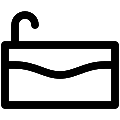 UI Bathtub 2 Vector SVG Line Icon