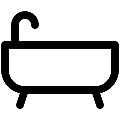 UI Bathtub Vector SVG Line Icon
