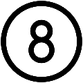 UI Billiard Ball Vector SVG Line Icon