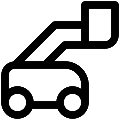 UI Boom Lift Vector SVG Line Icon