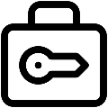 UI Briefcase Key Vector SVG Line Icon