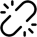 UI Broken Link Vector SVG Icon