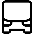UI Bus Front Vector SVG Line Icon