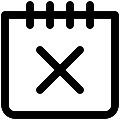 UI Calendar Delete Vector SVG Icon