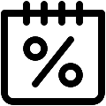UI Calendar Percent Vector SVG Icon