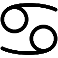 UI Cancer Astrology Vector SVG Line Icon
