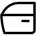 UI Car Door Vector SVG Line Icon