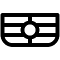 UI Car Grille Vector SVG Line Icon