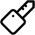 UI Car Key Vector SVG Line Icon
