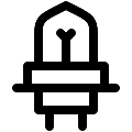 UI Car Light Bulb Vector SVG Line Icon