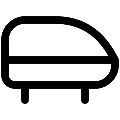 UI Car Roof Box Vector SVG Line Icon