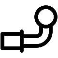 UI Car Tow Bar Vector SVG Line Icon