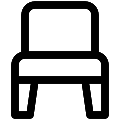 UI Chair Vector SVG Line Icon