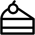 UI Cheesecake Vector SVG Line Icon