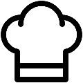 UI Chef Hat Vector SVG Line Icon