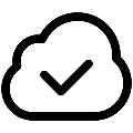 UI Cloud Check Vector SVG Icon