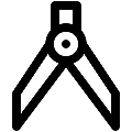 UI Compass Divider Vector SVG Icon