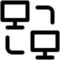 UI Computer Lan Network Vector SVG Line Icon