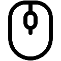 UI Computer Mouse Vector SVG Line Icon