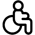 UI Disabled Handicap Vector SVG Line Icon