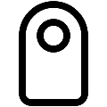 UI Door Tag Vector SVG Line Icon