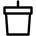 UI Drink Cup Vector SVG Line Icon