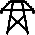 UI Electric Tower Vector SVG Line Icon