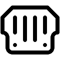 UI Engine Cover Shield Vector SVG Line Icon