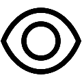 UI Eye Vector SVG Line Icon