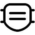 UI Face Mask Vector SVG Line Icon