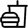 UI Fast Food Vector SVG Line Icon