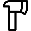 UI Fire Axe Vector SVG Line Icon