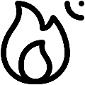 UI Fire Flame Detector Vector SVG Line Icon
