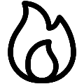 UI Fire Flame Vector SVG Line Icon