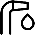 UI Fire Hose Drop Vector SVG Line Icon