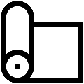 UI Floor Roll Vector SVG Line Icon