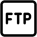 UI Ftp Square Vector SVG Line Icon
