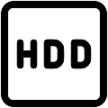 UI Hdd Vector SVG Line Icon