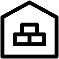 UI Home Bricks Vector SVG Line Icon